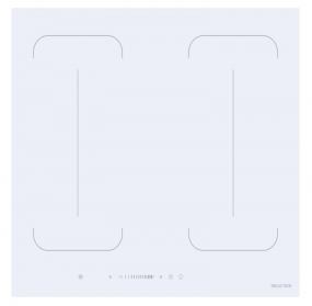 PI604Q3WH įmontuojama 4 zonu indukcinė stiklo keramikos kaitlentė, 60cm BOOST , KEEP WARM , STOP&GO , FLEX ZONE/BRIDGE